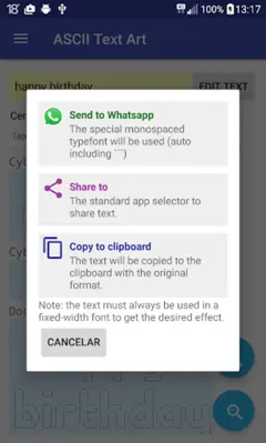 ASCII Text Art android App screenshot 4