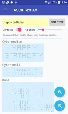 ASCII Text Art android App screenshot 6